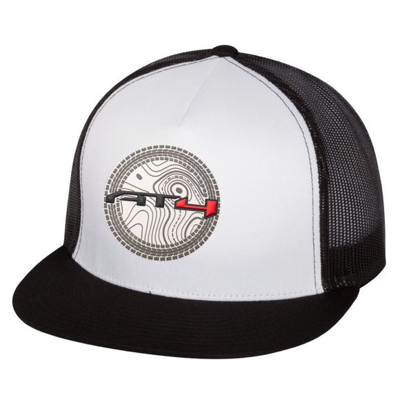 AT4 3D YP Snapback Flat Bill Trucker Hat- White/ Black - Picture 1 of 2